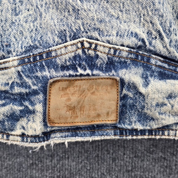 Vintage Levis Acid Wash Denim Trucker Jacket Made in USA Blue 75068-0510 XL Mens - Picture 6 of 13